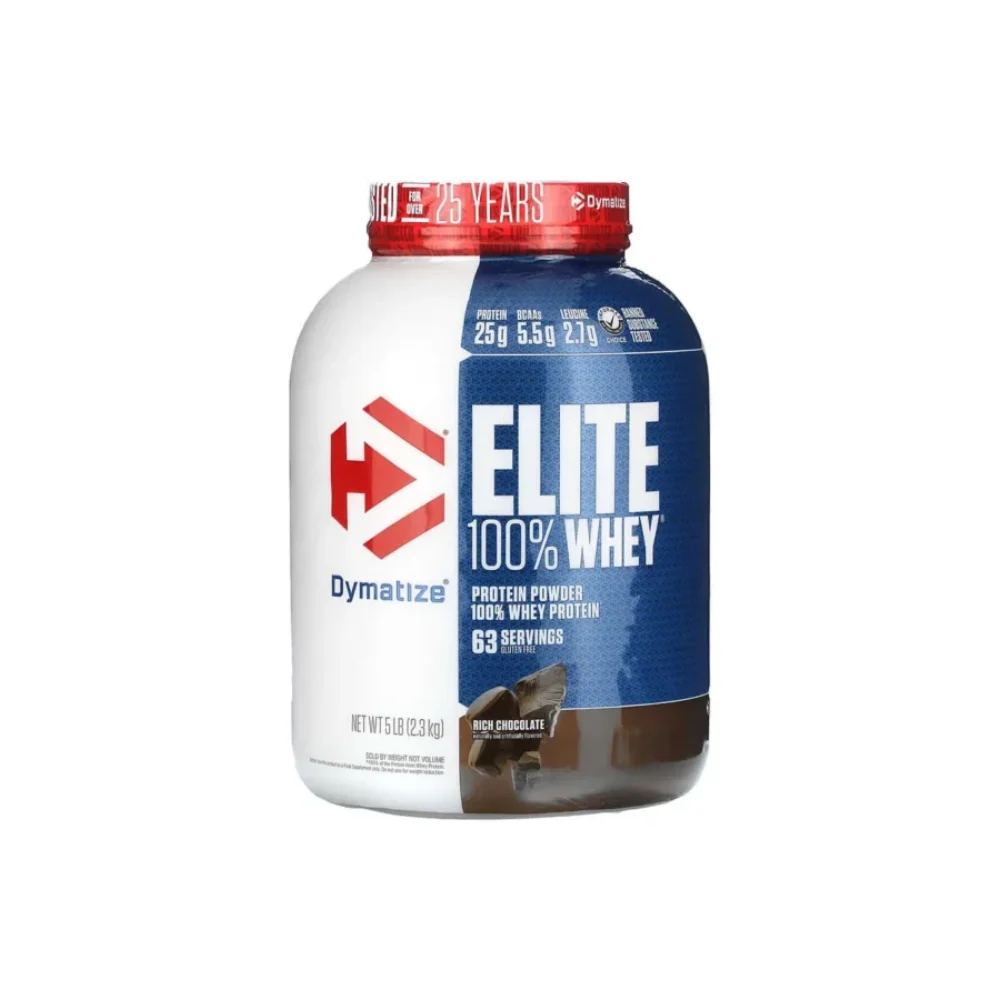 Dymatize, Elite 100% Whey Protein Powder, Rich Chocolate, 5 lbs